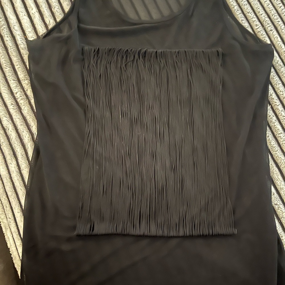 Cheap Monday Black Fringe Tank Top